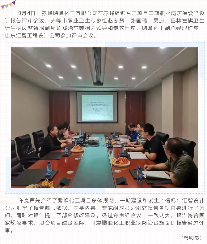 鵬峰化工順利通過職業(yè)病防治設(shè)施設(shè)計報告專家評審18