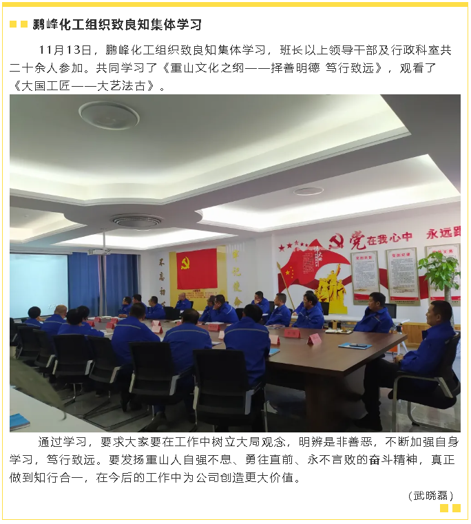 鵬峰化工組織致良知集體學習19