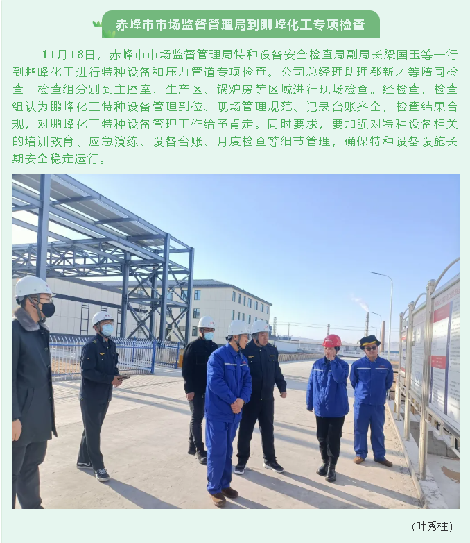 赤峰市市場監(jiān)督管理局到鵬峰化工專項檢查17